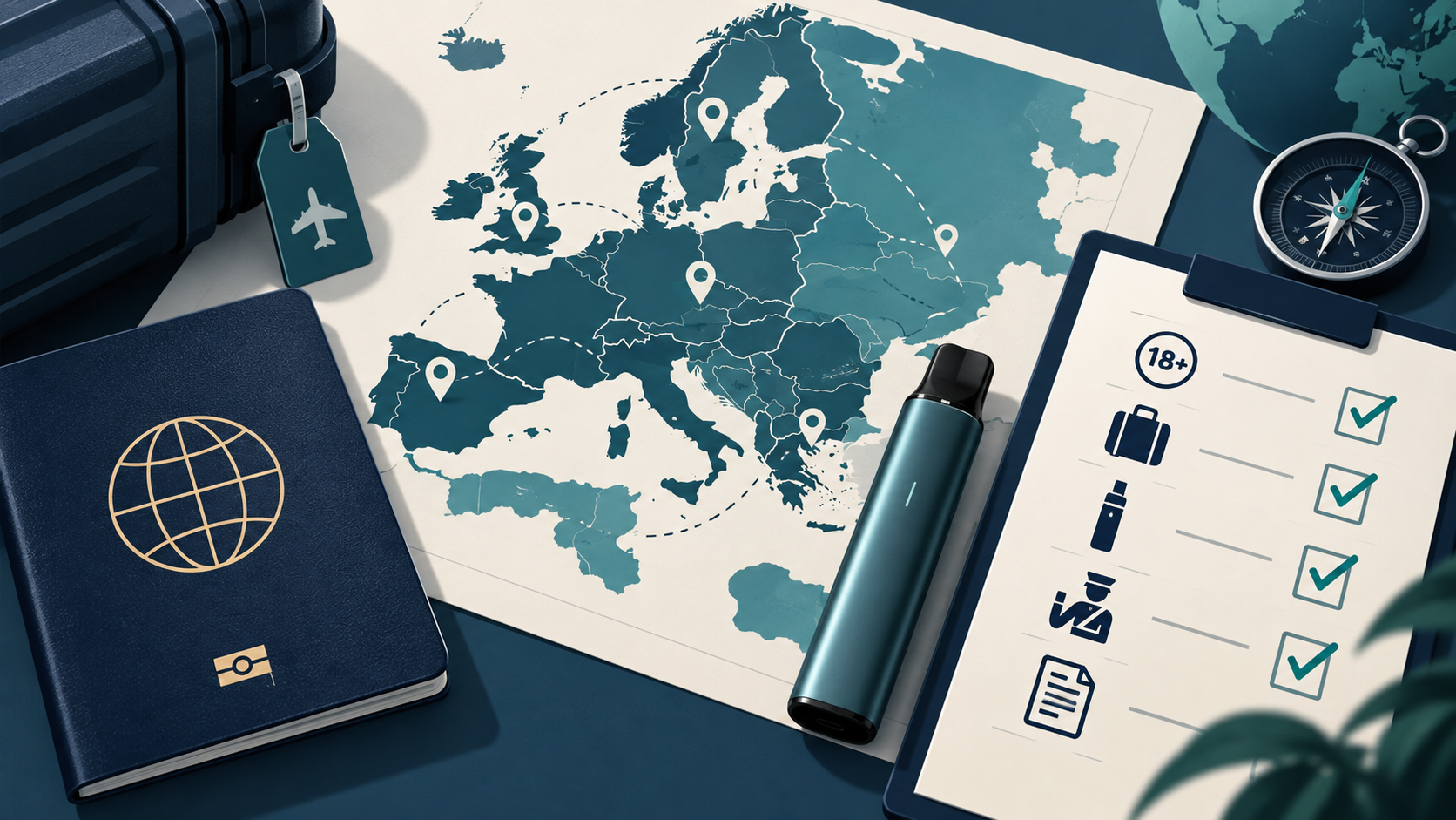 Checking local European rules before travel illustration