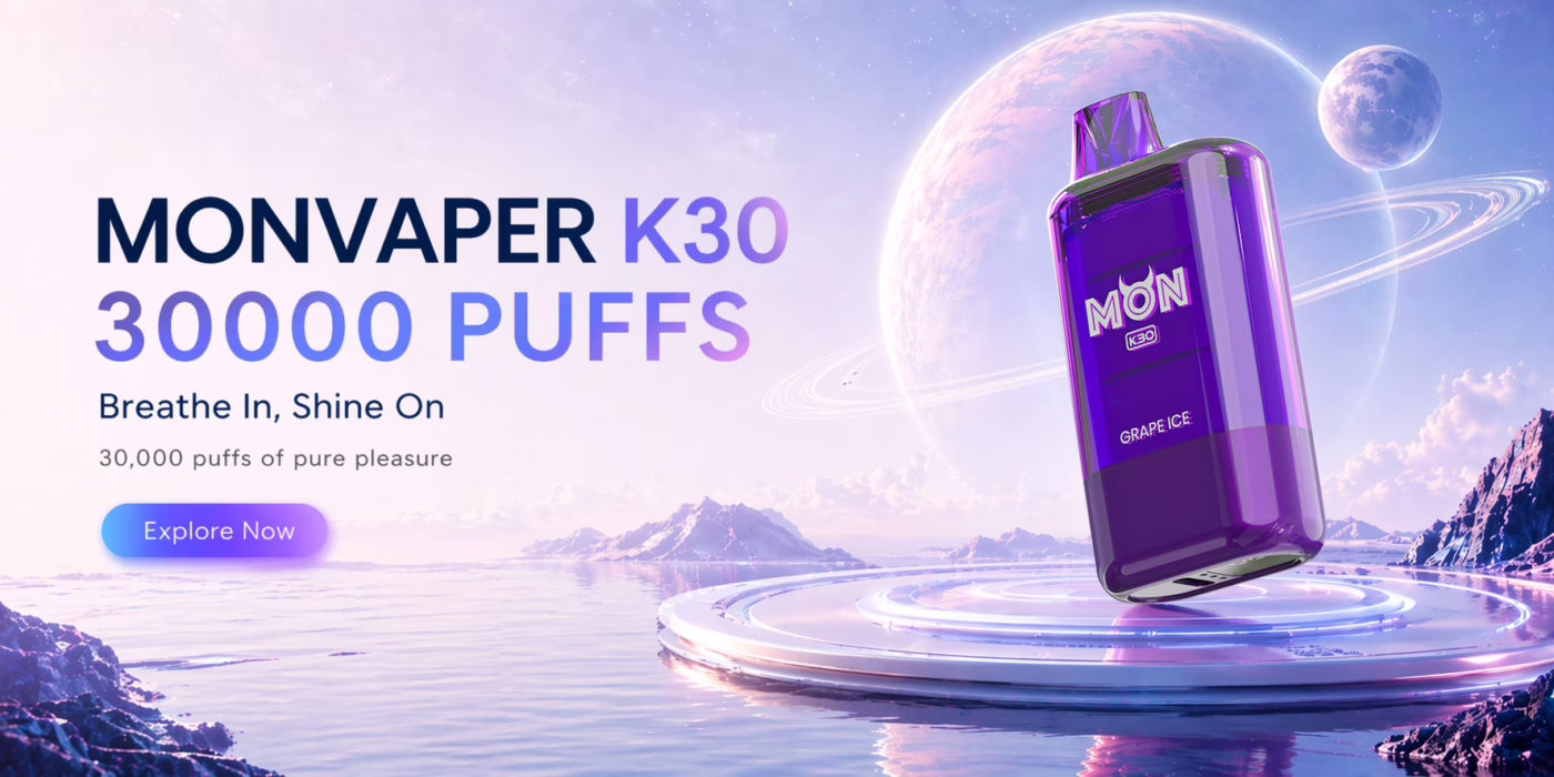 Monvaper K30 disposable vape promotional banner